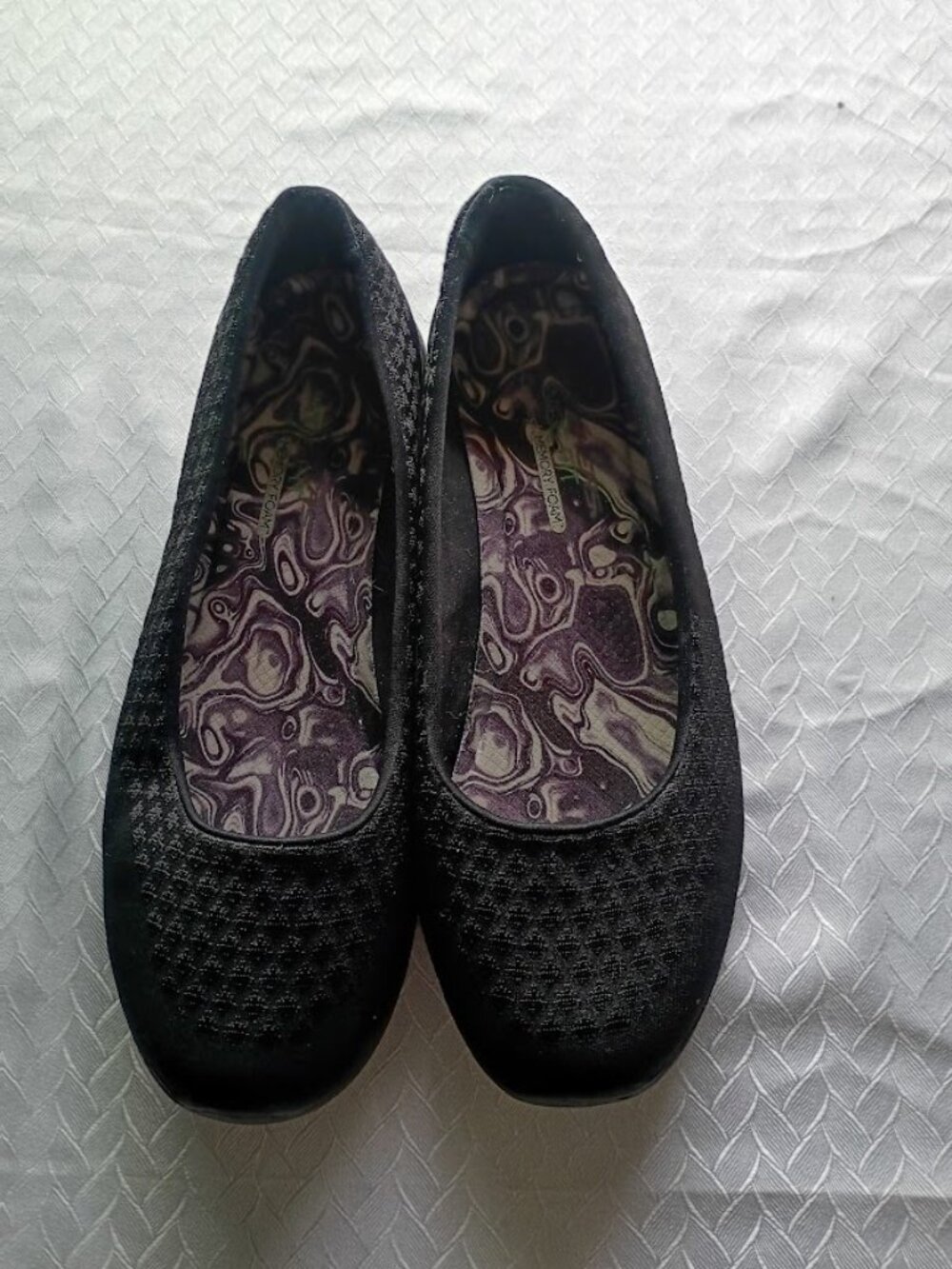 Skechers Women's Black Wide Fit LIKE NEW Ballet Flats Size 10 - Picture 6 of 7